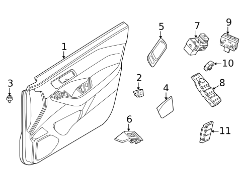 Interior Trim - Front Door for 2022 Nissan Rogue #0