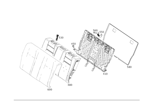 Rear Folding Backrest for 2025 Mercedes-Benz CLA45 AMG S #0