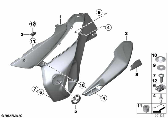 46637721010 - : Cover, Intake Snorkel, Right for BMW-Motorrad Image