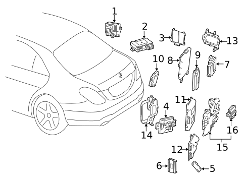 Control Components for 2021 Mercedes-Benz GLC43 AMG #0