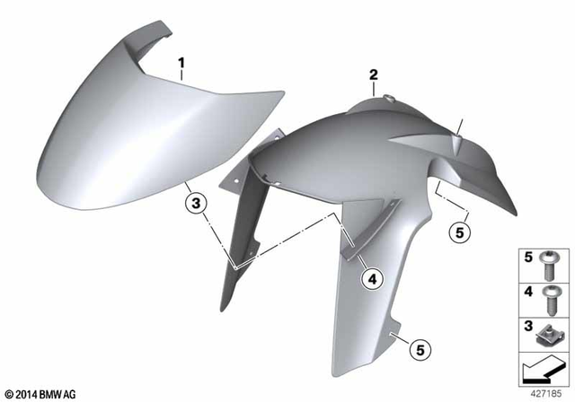 46617691233 - : Mudguard Rear for BMW-Motorrad Image