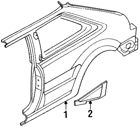 Quarter Panel & Components for 1992 Mazda 323 #0