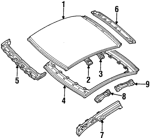 Roof & Components for 1997 Ford Aspire #1