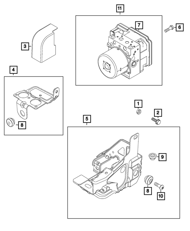 6106159AA - Brakes: Hex Flange Nut for Mopar Image