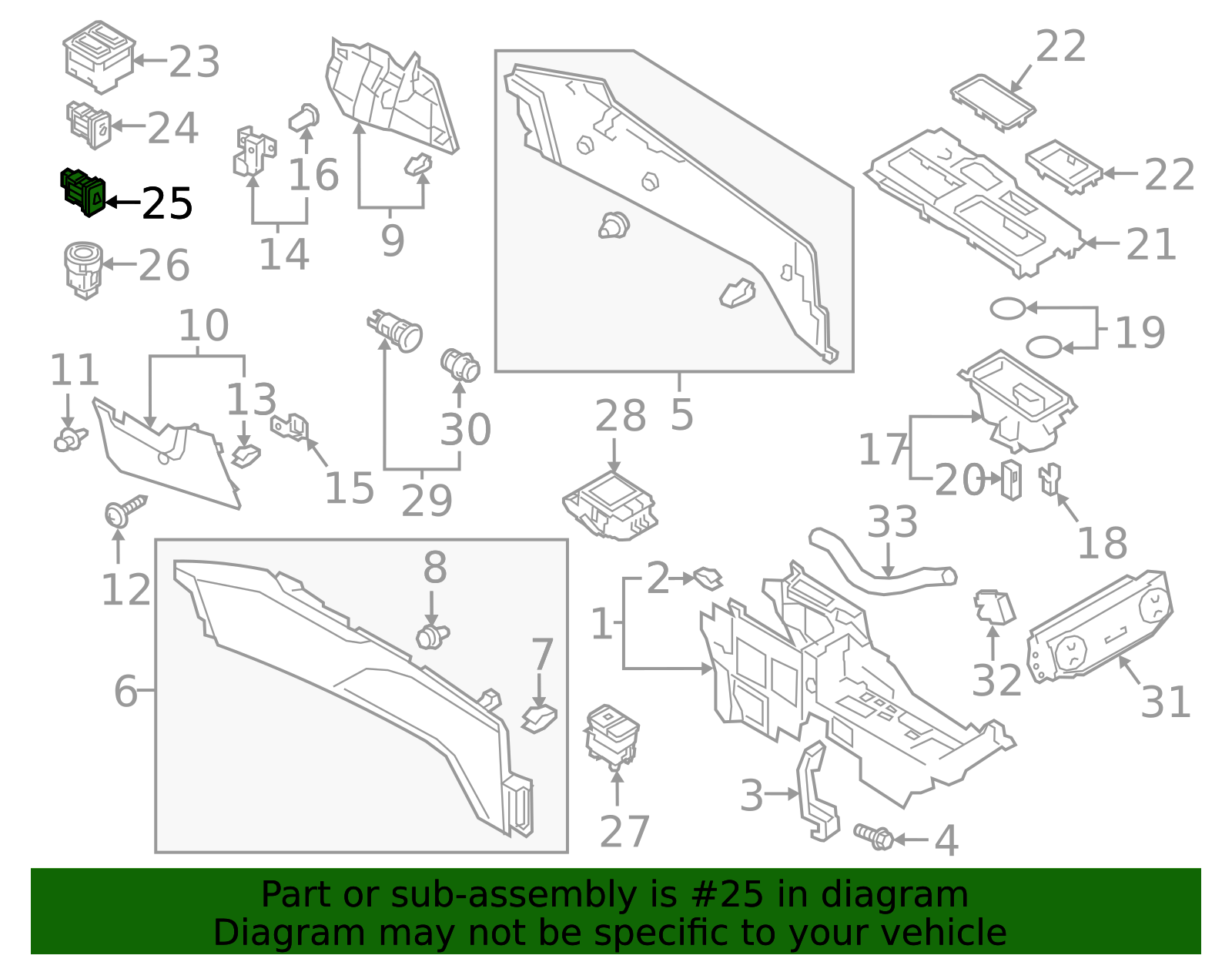 2018-2025 Mitsubishi Eclipse Cross Control Switch Assembly 8610A168 ...