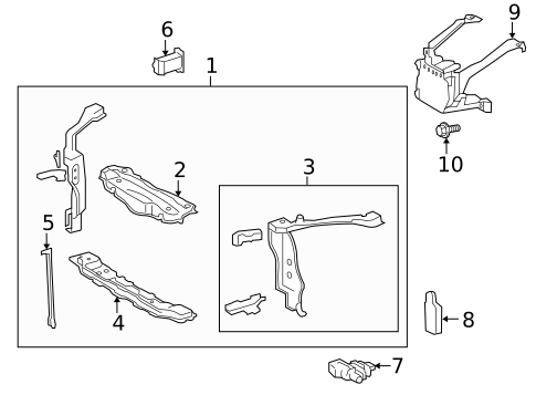 Radiator Support for 2015 Lexus LS460 #0