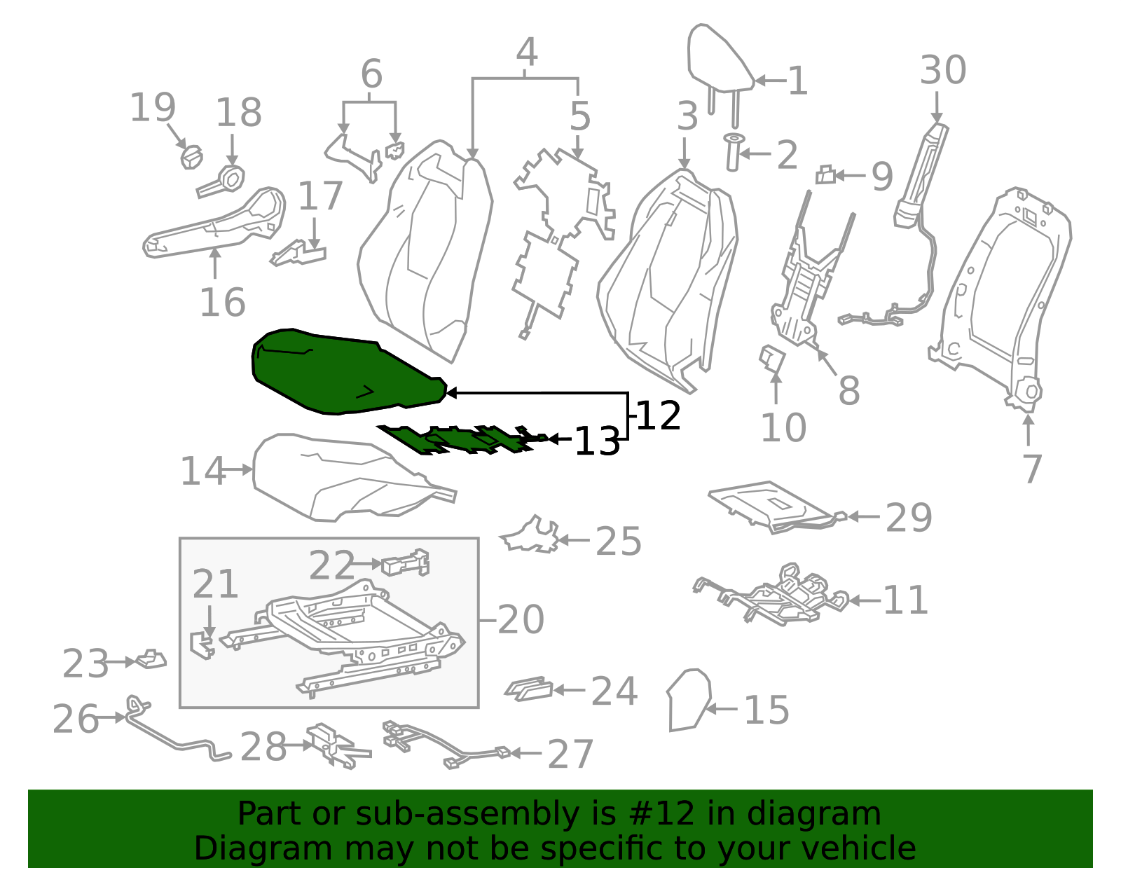 2023-2025 Toyota Corolla Seat Cover 71071-1AP30-C0 | OEM Parts Online