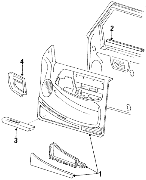 Interior Trim - Door for 1996 Ford Ranger #0