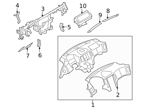 Instrument Panel for 2015 INFINITI QX50 #0