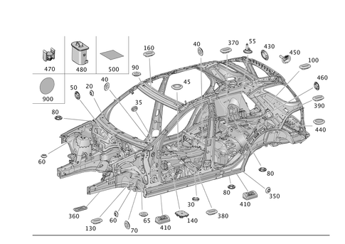 Expansion Plugs, Grommets for 2015 Mercedes-Benz ML250 #0