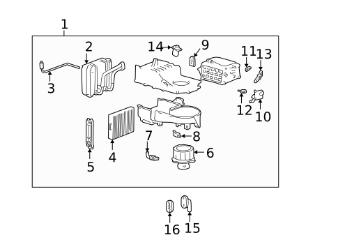 HVAC Case for 2001 Hyundai XG300 #0