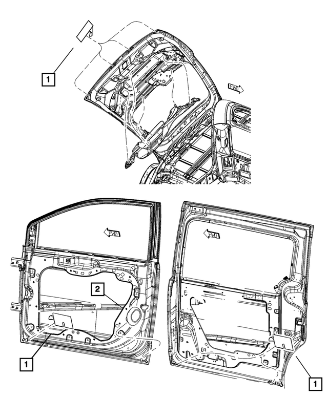 5020274AC - Body Sheet Metal Except Doors: Sealing Tape for Mopar Image