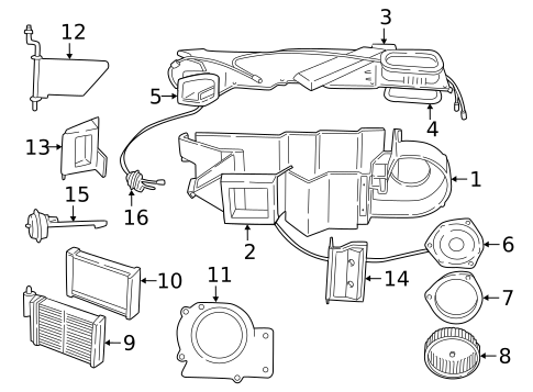 HVAC Case for 1999 Dodge Dakota #0