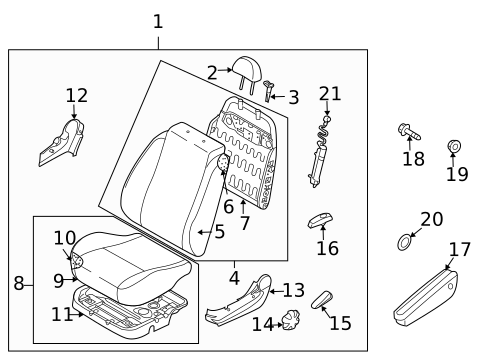 Front Seat Components for 2009 Chevrolet Aveo #0