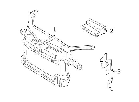 Radiator Support for 2008 Volkswagen R32 #0