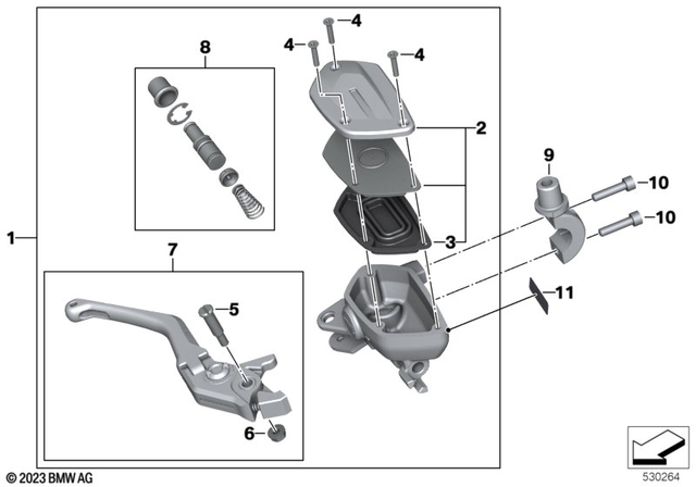 32727921945 - Steering: Handbrake Lever - M for BMW-Motorrad Image