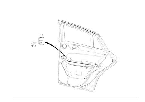 Switch in Rear Door Trim for 2016 Mercedes-Benz GLE450 AMG #0