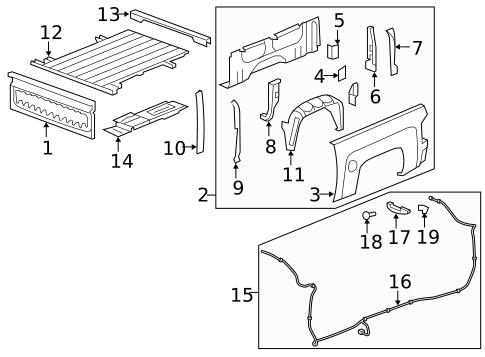 Pick UP Box Components for 2016 Chevrolet Silverado 1500 #0