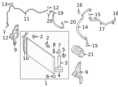 Condenser, Compressor & Lines for 2013 Nissan NV3500 #12