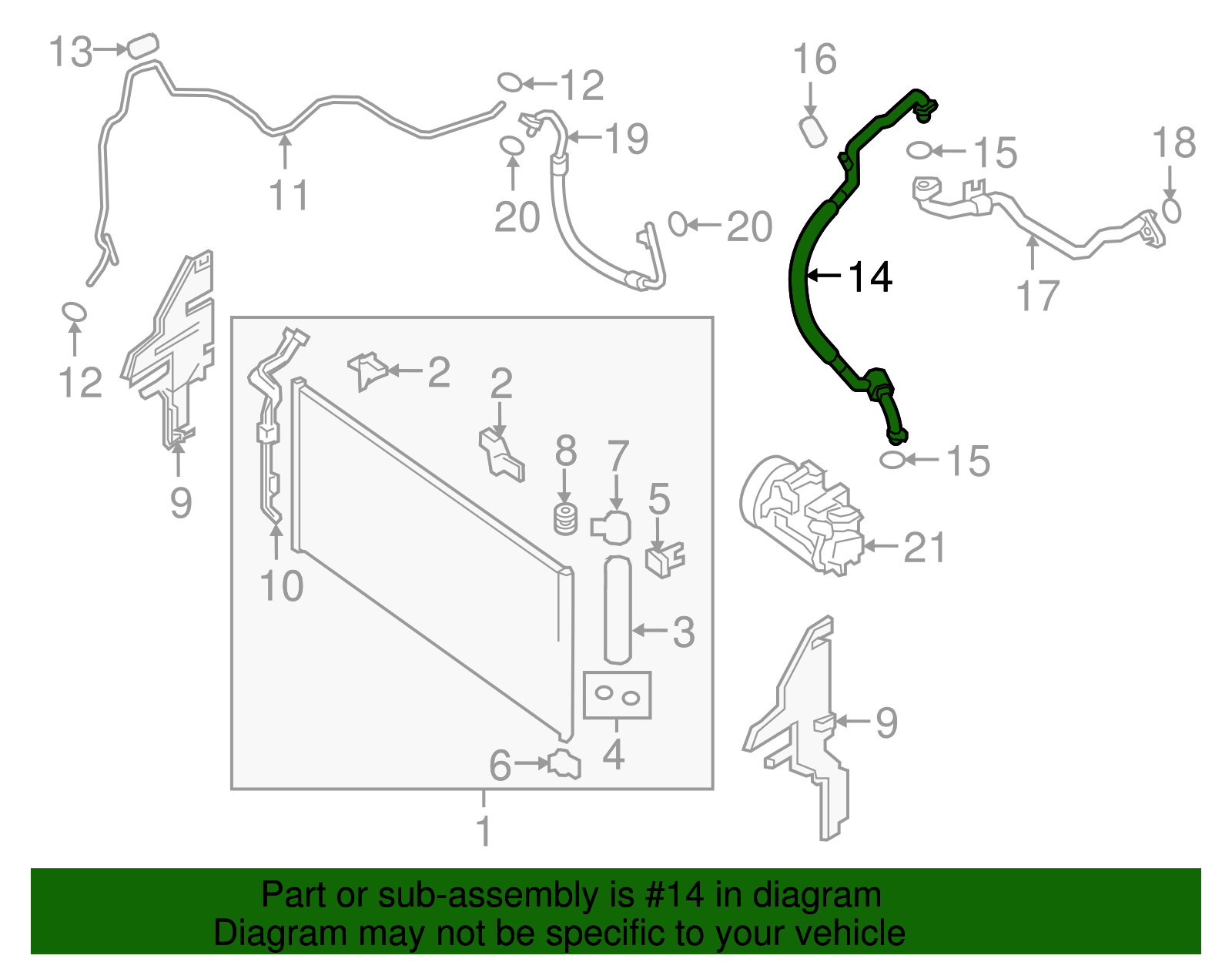 Suction Hose - Nissan (92480-4RA1A)