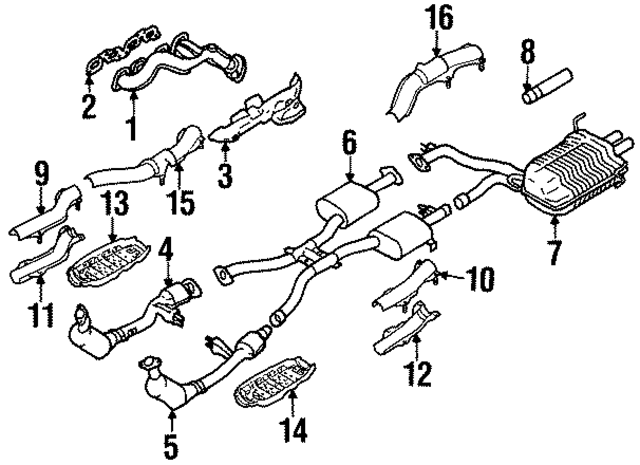 200116P100 - : Converter &amp; Pipe for INFINITI: Q45 Image