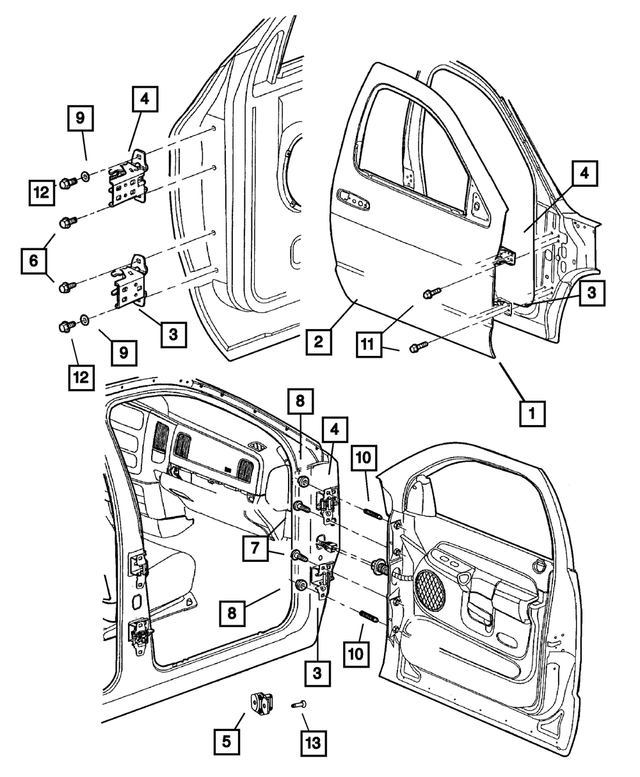 6503538 - Doors, Door Mirrors and Related Parts: Hex Head Screw And Washer for Mopar Image