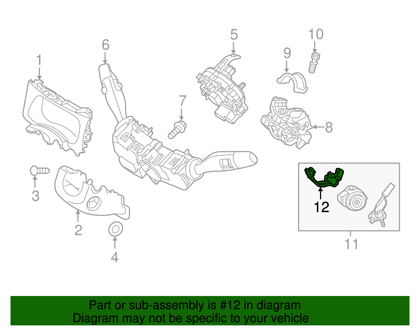 2016-2021 Hyundai Tucson Ignition Switch 93170-D3000 | OEM Parts Online