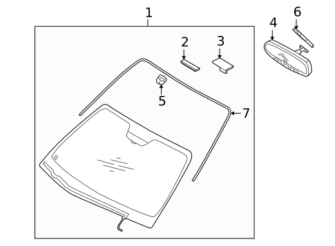 Glass - Windshield for 2010 Kia Optima #0