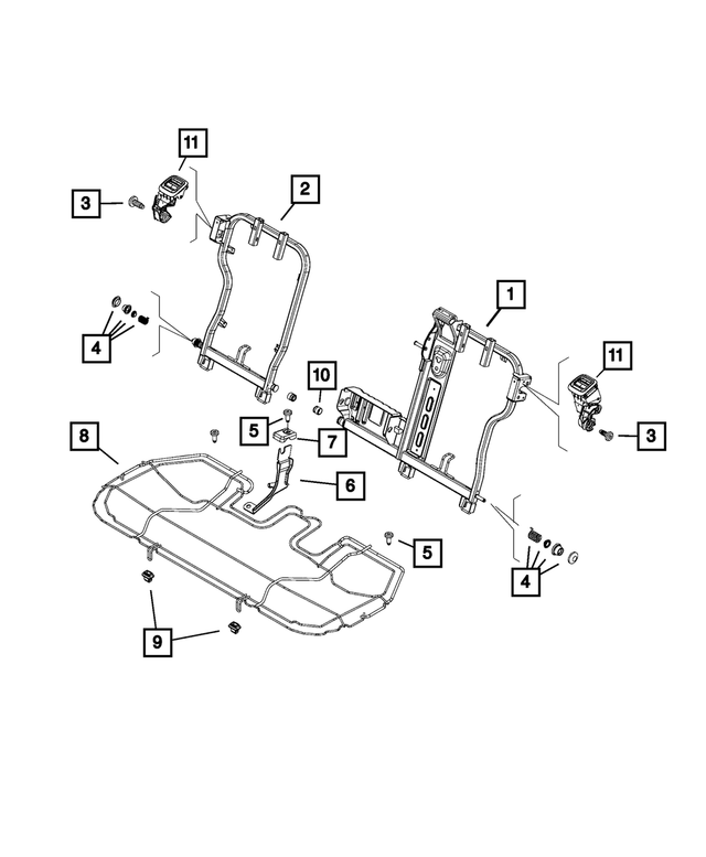 68270255AA - : Rear Seat Back Frame for Mopar Image