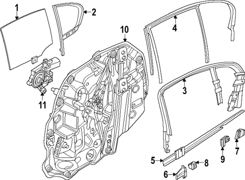 Glass - Rear Door for 2025 BMW i5 #0