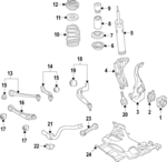 4K0412019A - Suspension: Strut for Audi: RS6 Avant, RS7 Sportback Image