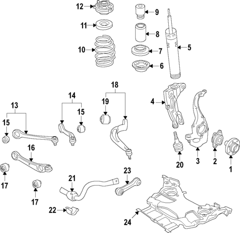 Front Suspension for 2021 Audi RS7 Sportback #0