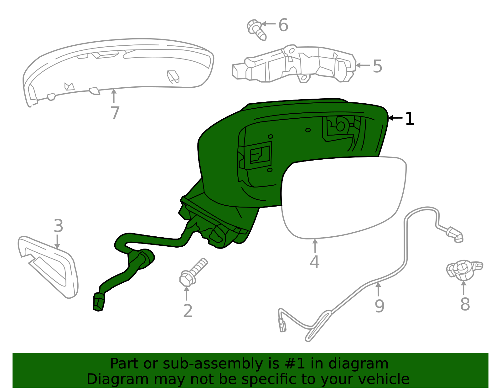 2020-2025 Mazda CX-30 Mirror Assembly DGH9-69-121B | OEM Parts Online