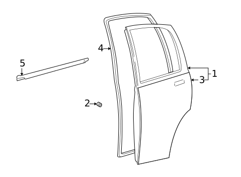 Door & Components for 2001 Chevrolet Tracker #0