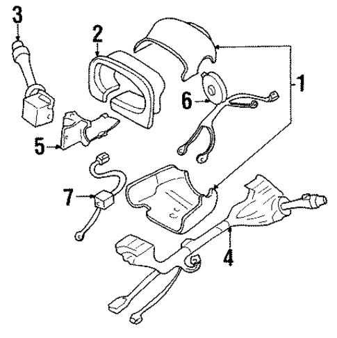 Shroud, Switches & Levers for 2002 Oldsmobile Aurora #0