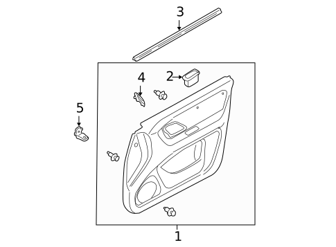 Interior Trim - Front Door for 2001 Ford Escape #0