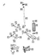 68226142AC - : Rear Shock Mount Assembly, Right Rear for Mopar Image
