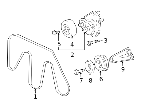 Belts & Pulleys for 2006 Lexus GS430 #0