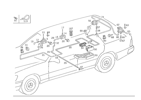 Central Locking System for 1989 Mercedes-Benz 300TE #0