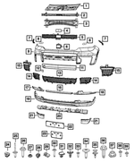 68477939AB - Frame, Bumper and Fascia: Front Bumper Beam for Mopar Image