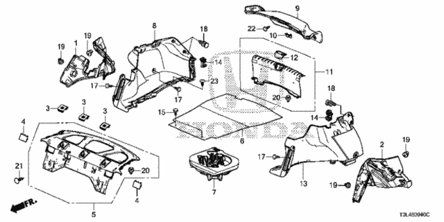 Rear Tray - Trunk Lining for 2016 Honda Accord #0