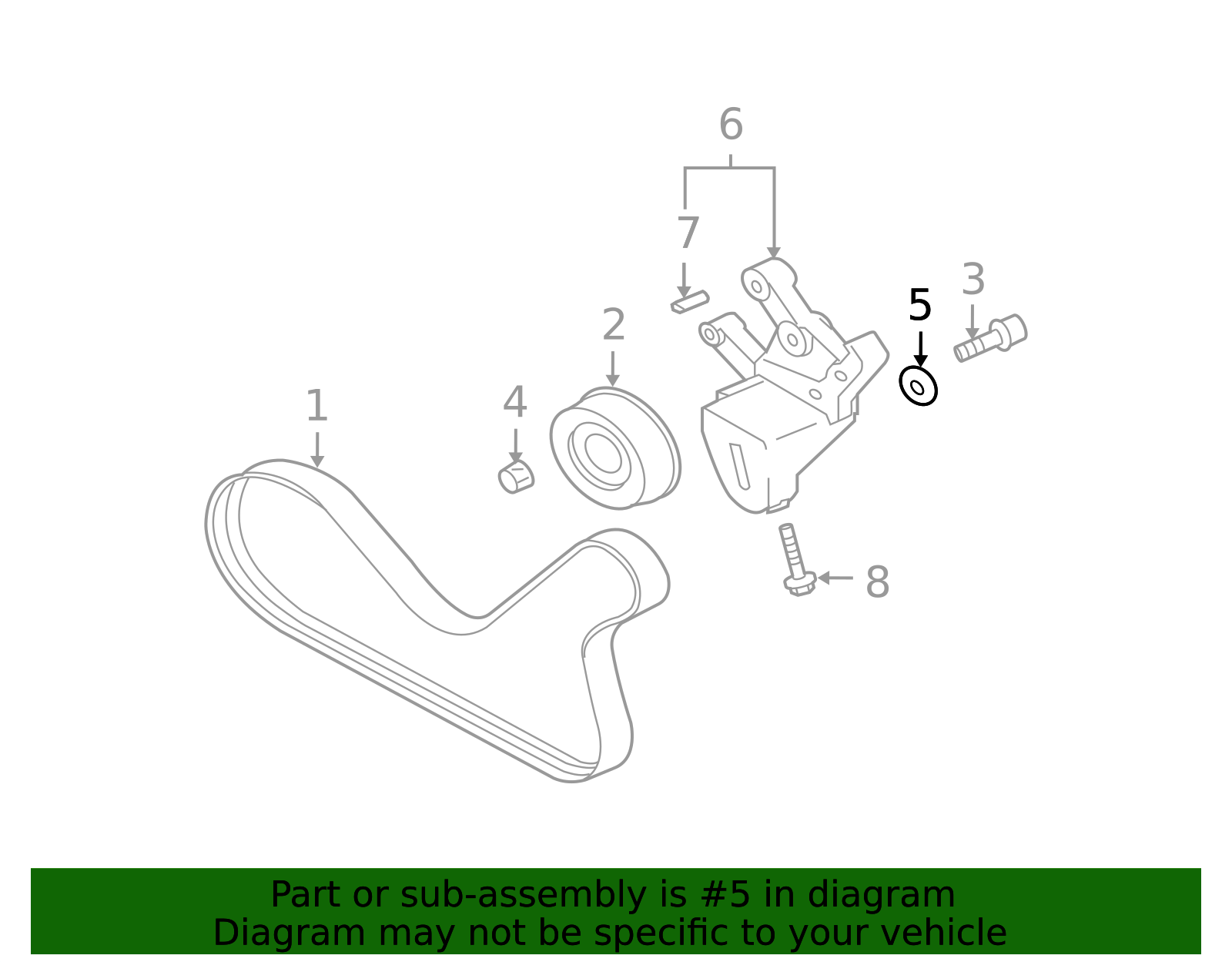 2004-2012 Mitsubishi Tension Pulley Washer MF450155 | Mitsubishi Parts ...