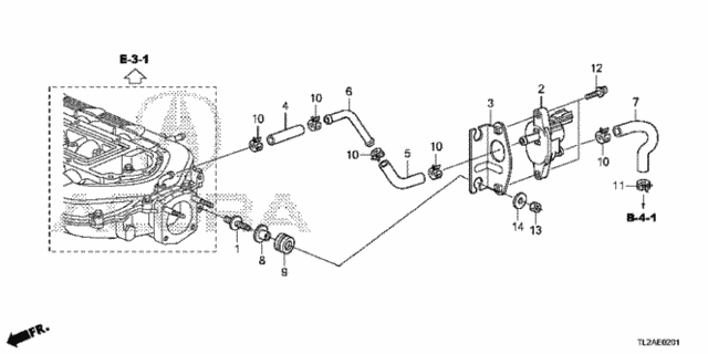 Tubing (V6) for 2013 Acura TSX #0