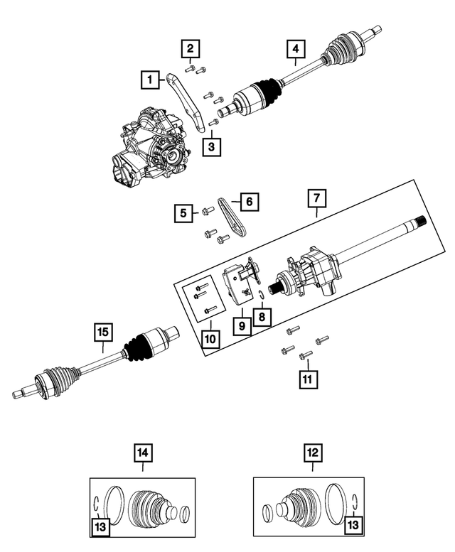 6101611 - Differential and Drive Line: Hex Head Bolt And Washer for Mopar Image