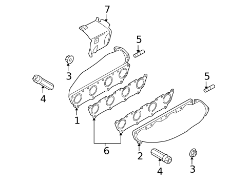 Exhaust Manifold for 2010 Audi Q7 #0