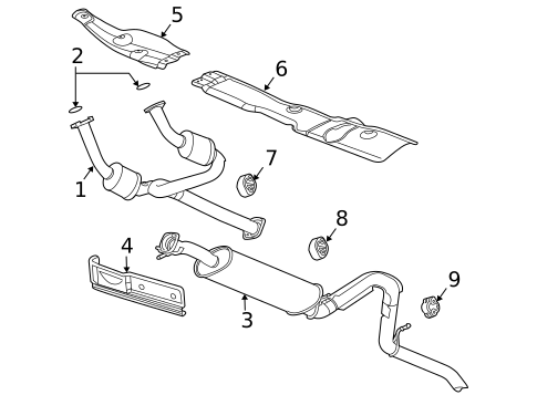 Exhaust Components for 2004 Chevrolet Trailblazer EXT #0
