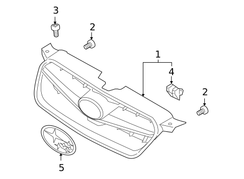 Grille & Components for 2009 Subaru Legacy #0