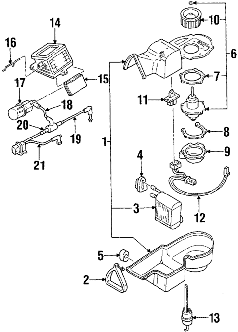 Evaporator & Heater Components for 1997 Mercury Tracer #0
