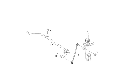 Torsion Bar, Front for 2015 Mercedes-Benz GLA250 #0