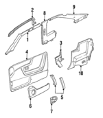 535867234A4FB - Body: Pillar Trim for Volkswagen: Corrado Image